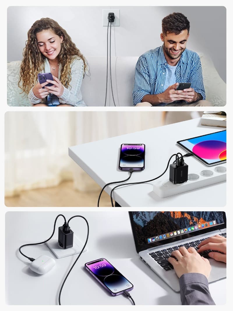 фото Сетевое зарядное устройство Адаптер Блок питания Joyroom JR-TCN01EU 2USB 2.4A 12W черное