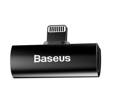 Аудио адаптер переходник для наушников iphone с Lightning на 2 Lightning Baseus L46 черный
