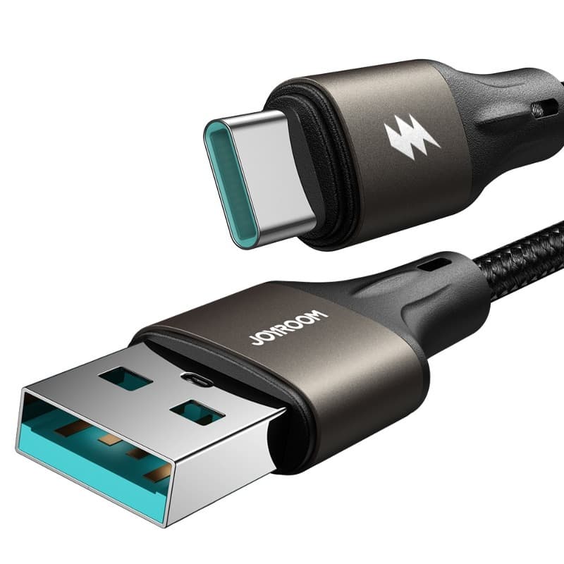 Кабель для зарядки Type-C USB Joyroom SA25-AC3 1.2м 3A в оплетке черный Кабель для зарядки Type-C USB Joyroom SA25-AC3 1.2м 3A в оплетке черный
