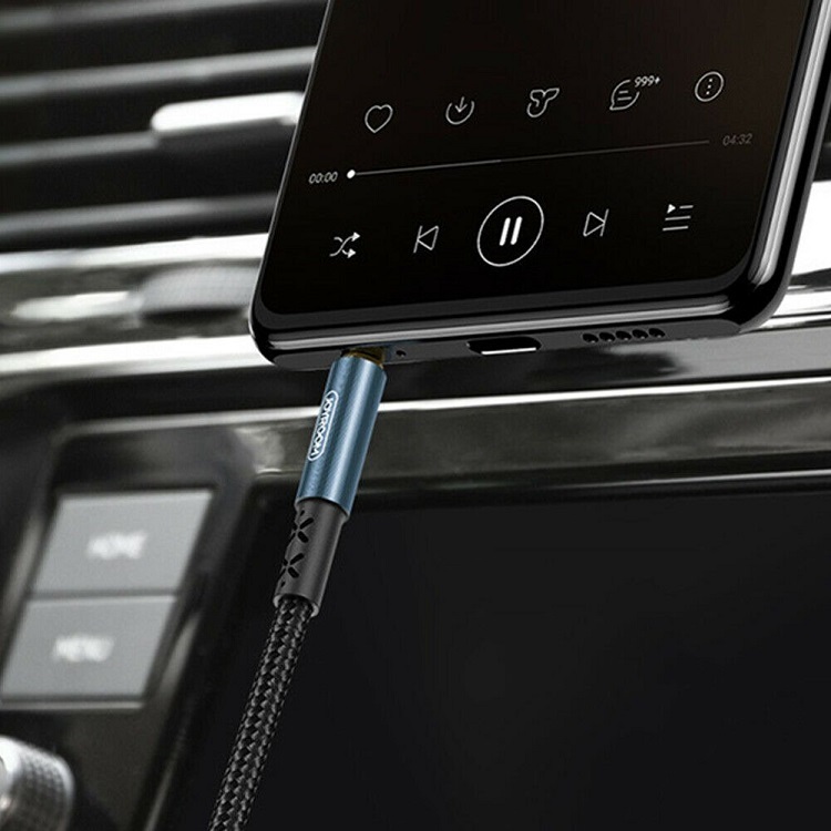 Кабель Aux Joyroom SY-10A1 1м плетеный черный Кабель Aux Joyroom SY-10A1 1м плетеный черный