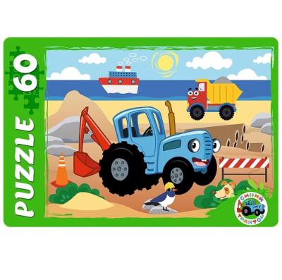 Пазл Синий трактор 60 элементов Рыжий Кот