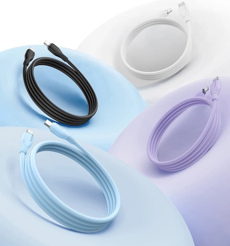 Кабель для зарядки iP Lightning to Type-C PD 20W Baseus Pudding Series P10355701221-01 2м белый Кабель для зарядки iP Lightning to Type-C PD 20W Baseus Pudding Series P10355701221-01 2м белый
