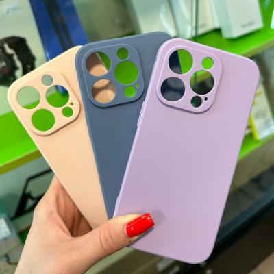 Чехол накладка для iphone 13 Pro (6.1) с защитой камеры силикон розовая