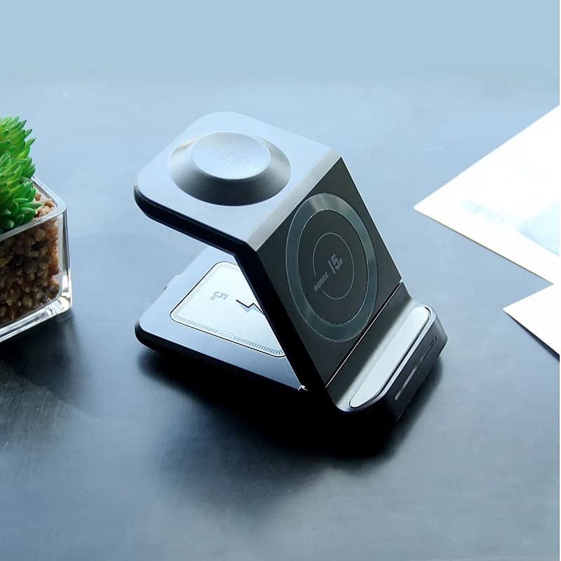 фото Беспроводное зарядное устройство 3 в 1 Remax RP-W81 15W черное