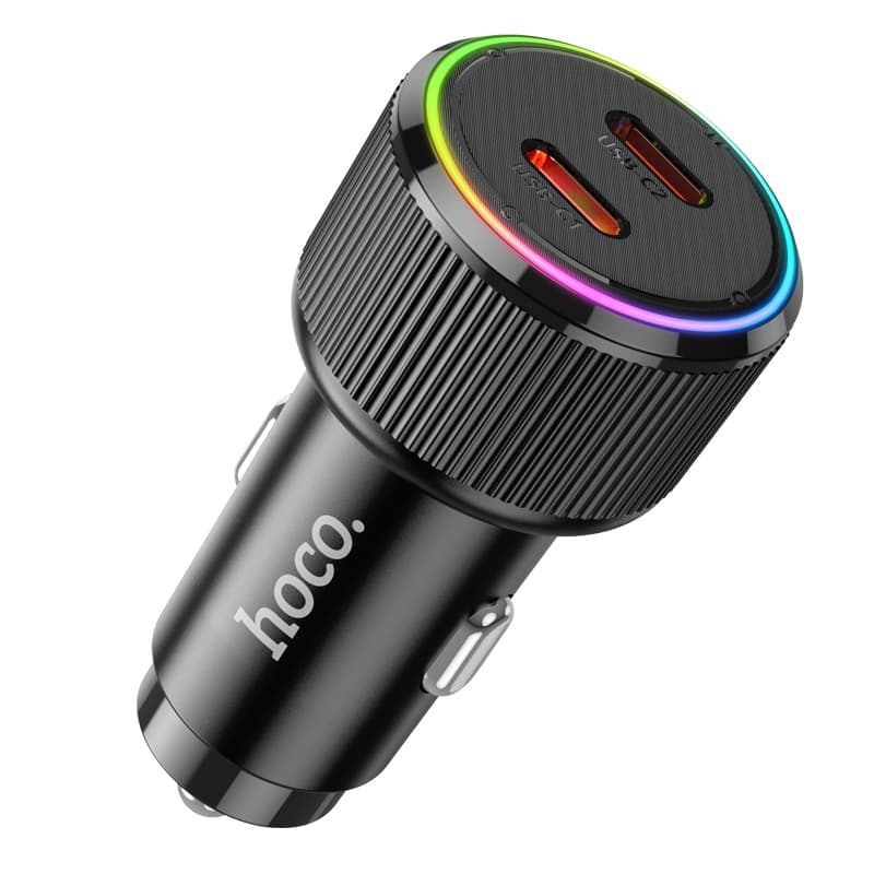 Изображение Автомобильное зарядное устройство HOCO NZ14B 50W PD 30W+PD 20W Type-C USB-C черное фото Автомобильное зарядное устройство HOCO NZ14B 50W PD 30W+PD 20W Type-C USB-C черное