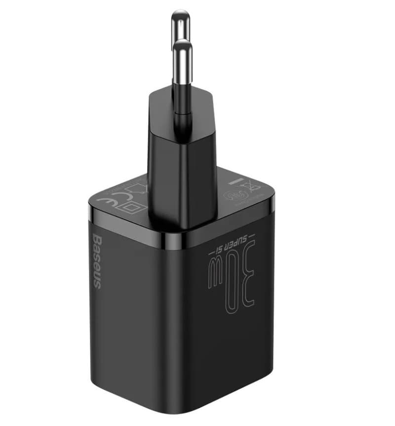 фото Сетевое зарядное устройство Адаптер Блок питания Baseus Super Si Quick 1C PD 30W Type-C USB-C черный CCSUP-J01