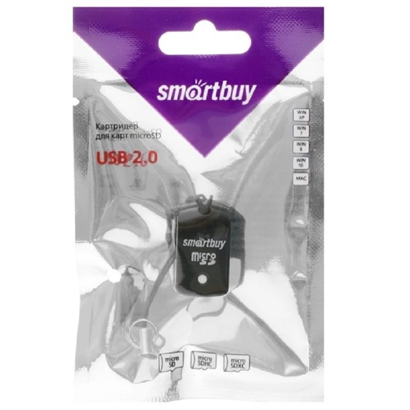 Картридер Smartbuy 706 USB 2.0-MicroSD черный (SBR-706-K) Картридер Smartbuy 706 USB 2.0-MicroSD черный (SBR-706-K)