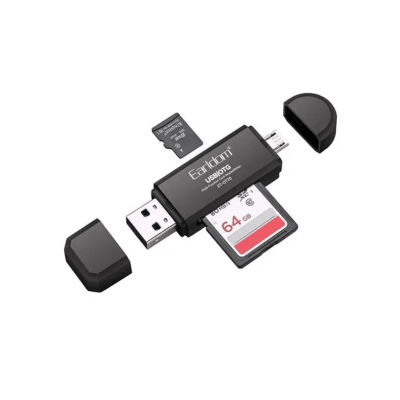Картридер Ealdom OT-70 USB 2.0/Micro USB/SD/TF черный  Картридер Ealdom OT-70 USB 2.0/Micro USB/SD/TF черный