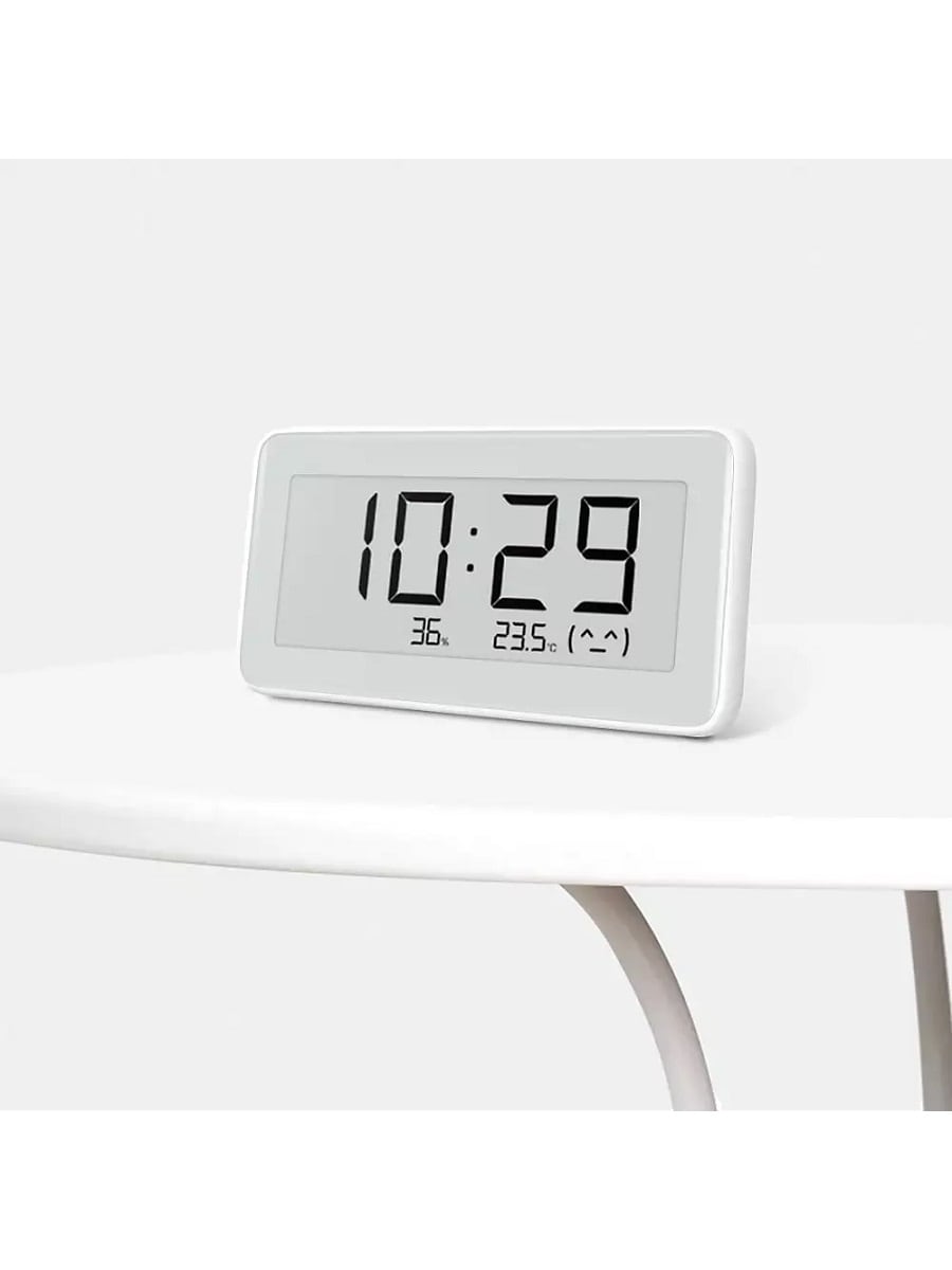 Датчик температуры и влажности Xiaomi Mijia Temperature And Humidity Monitor Digital Clock PRO белый с часами