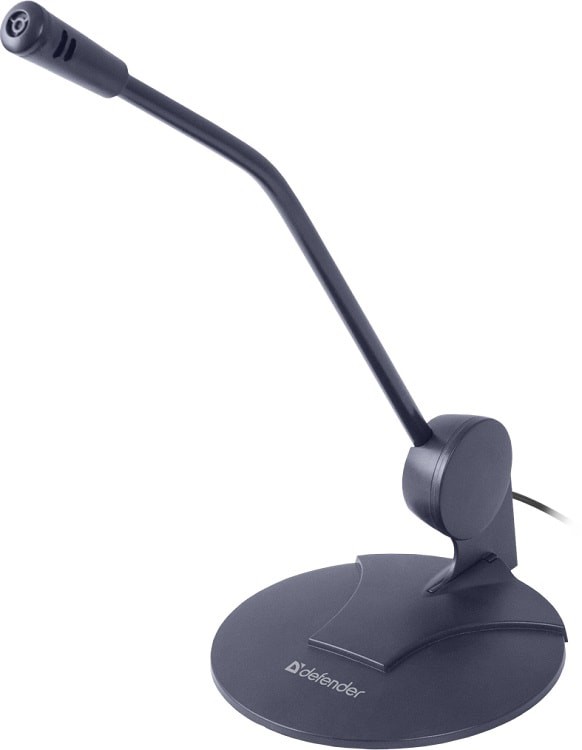 Микрофон компьютерный настольный Игровой стрим DEFENDER MIC-117 кабель 1.8 м черный