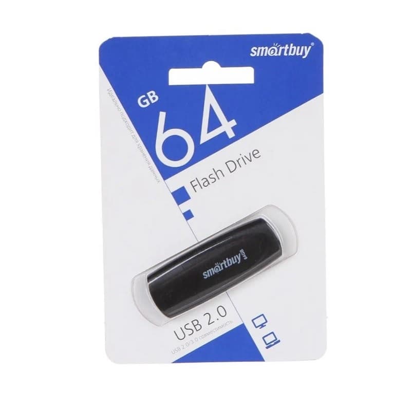 Изображение Флеш-накопитель Smartbuy Scout черный 64Gb Изображение Флеш-накопитель Smartbuy Scout черный 64Gb