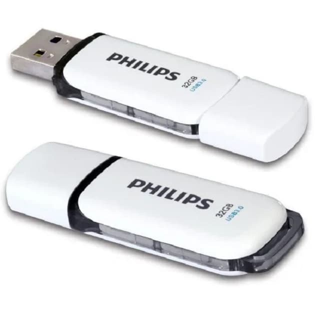 Изображение Флеш-накопитель Philips SNOW USB 3.0 пластик белый черная вставка 32Gb