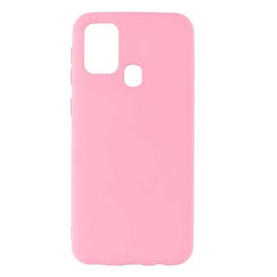 Чехол накладка для Samsung M31/M315 soft силикон пастельный розовый