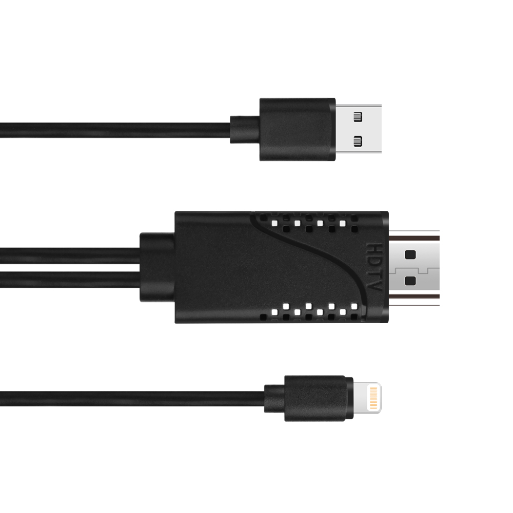 Кабель HDTV Lightning - HDMI Fixtor OT-7522A черный