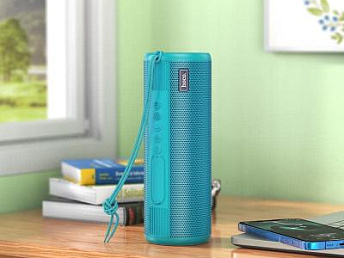 Колонка портативная  BT v5.0  1200mAh BT, FM, TF, USB, AUX  с фонариком